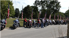 Photo of motorcycles at Ralph Bennett Memorial Service