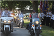 Photo of motorcycles at Ralph Bennett Memorial Service