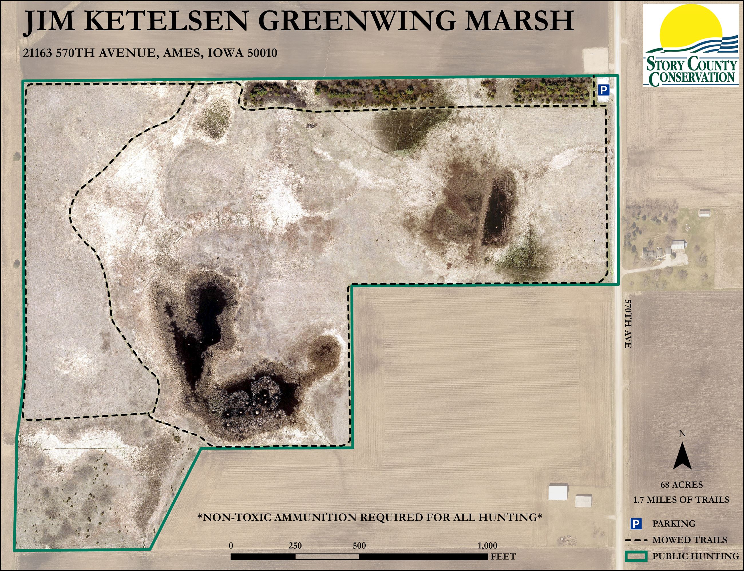 Jim Ketelsen Greenwing Marsh Aerial