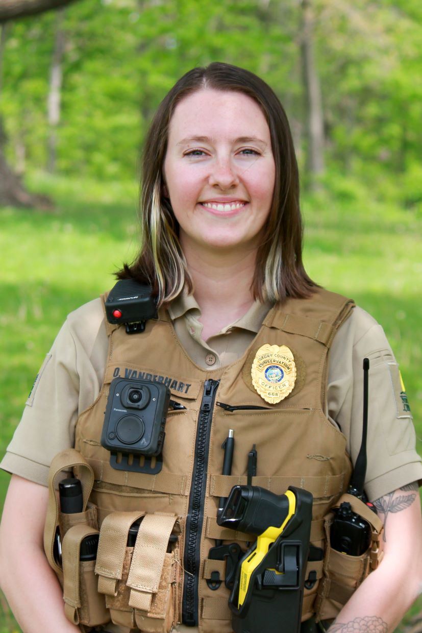 Olivia VanderHart headshot in park ranger uniform