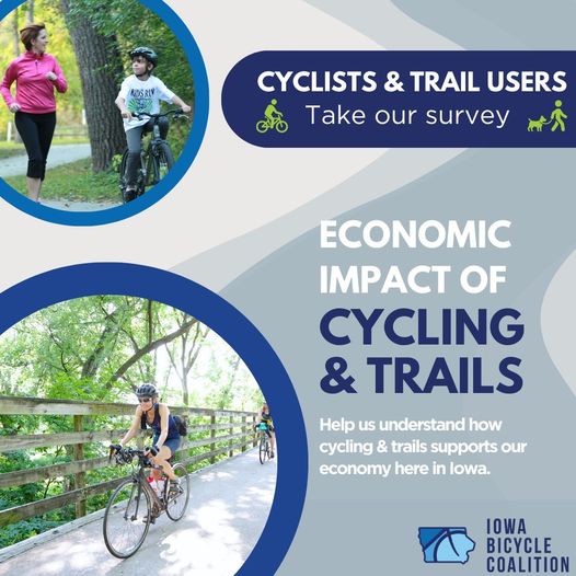 Iowa Bicycle Coalition graphic to promote survey