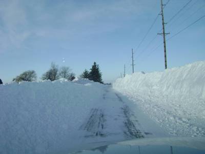 Snow-covered road