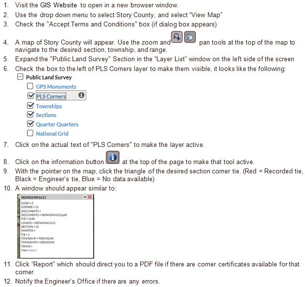 Section Corner Ties Instructions