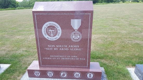 Photo of ExPOWs memorial from visit to Iowa Veterans Cemetery on July 12, 2017