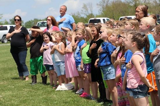 Photo from Zearing Flag Pole dedication held on May 25, 2018