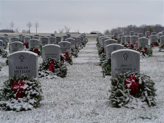 Photo of Iowa Veterans Cemetery on Christmas Eve 2015