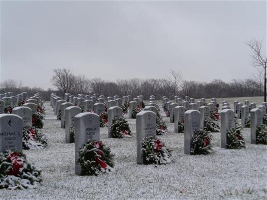 Photo of Iowa Veterans Cemetery on Christmas Eve 2015