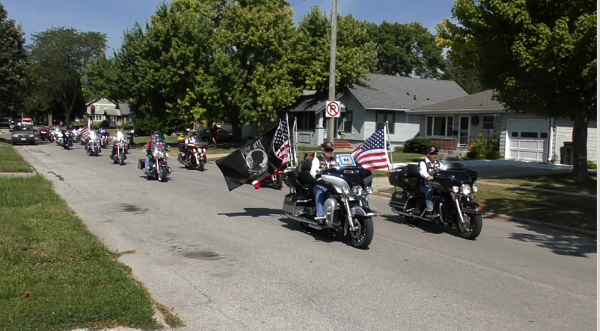 Photo of motorcycles at Ralph Bennett Memorial Service
