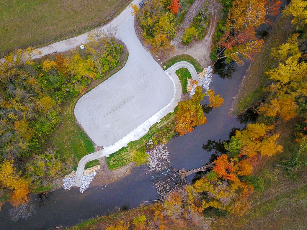 Soper's Mill Aerial photo during fall color